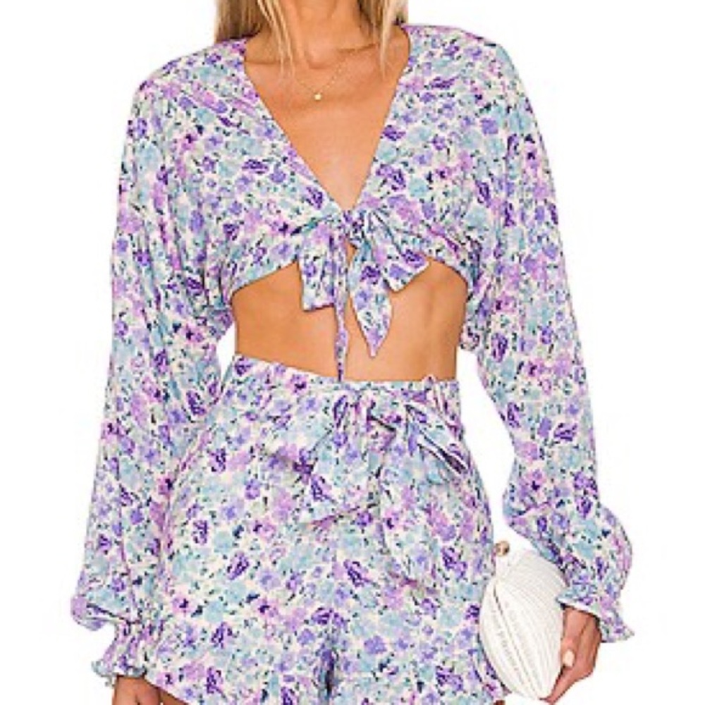 MAJORELLE Giovanna Floral Top